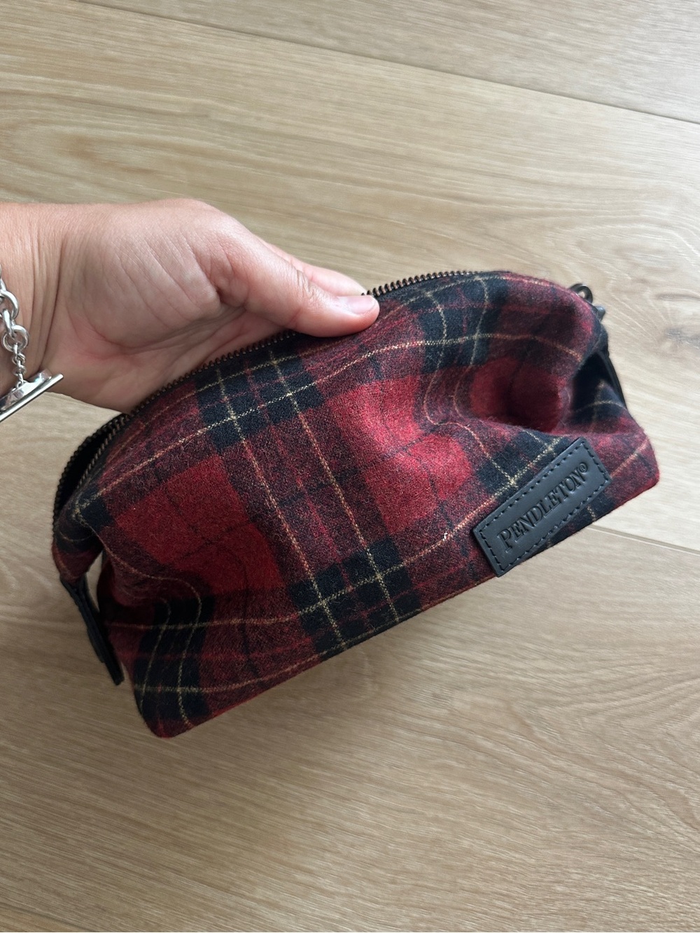 Pendleton Red Plaid Travel Dopp Kit